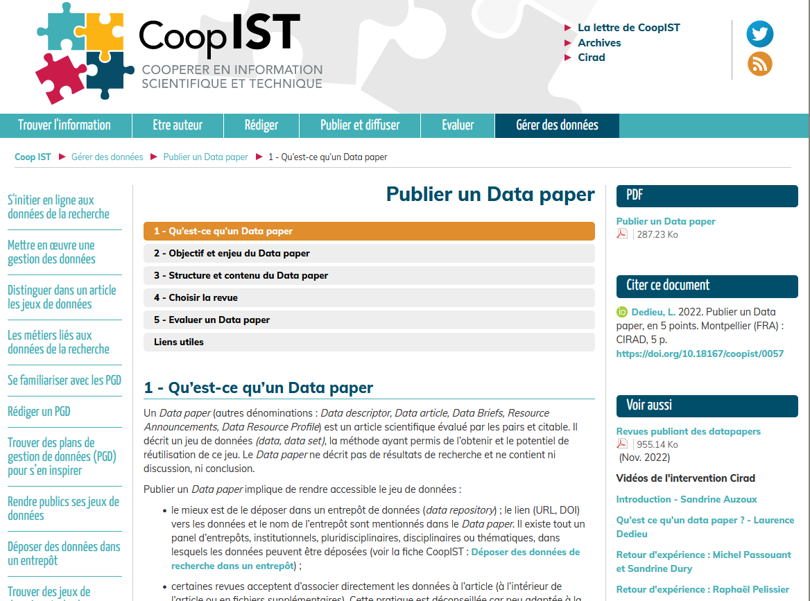 REDIGER2023 8 coopist publier data paper